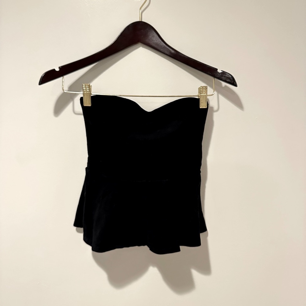 Express stretch peplum top. Strapless